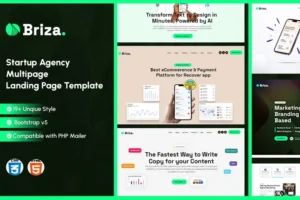 Mua Birza - Startup Agency HTML Multipage Landing Page giá rẻ