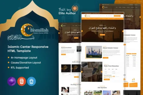 Mua Bismillah - Islamic Center HTML Template giá rẻ