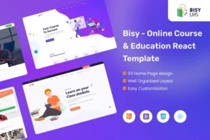 Mua Bisy - React Website Template giá rẻ