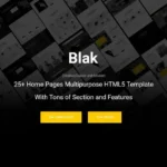 Blak – Responsive MultiPurpose HTML5 Template