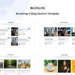 Bloglog – Bootstrap 5 Blog Section Template
