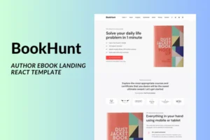 Mua Bookhunt - Author eBook Landing React Template giá rẻ