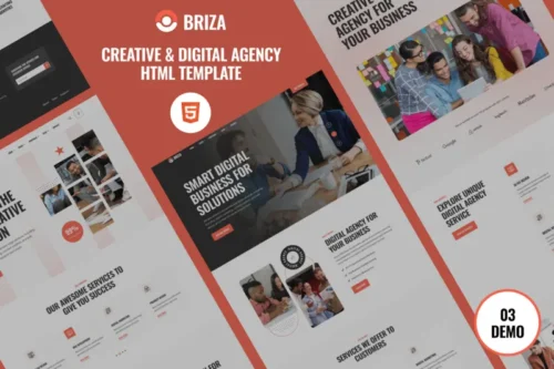 Mua Briza – Creative Digital Agency HTML Template giá rẻ