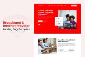Mua Broadband Internet Provider Landing Page Template giá rẻ