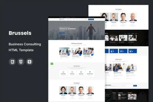 Mua Brussels - Business Consulting HTML Template giá rẻ