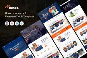 Mua Bunso - Industry & Factory HTML5 Template giá rẻ