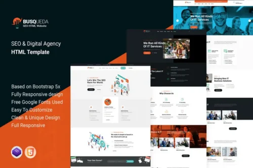 Mua Busqueda - SEO & Digital Agency HTML Template giá rẻ