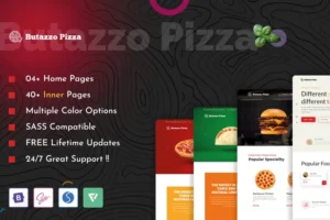 Mua Butazzo Pizza - Restaurant & Pizza One Page HTML giá rẻ