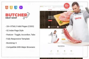 Mua Butcher - Meat Shop eCommerce HTML Template giá rẻ