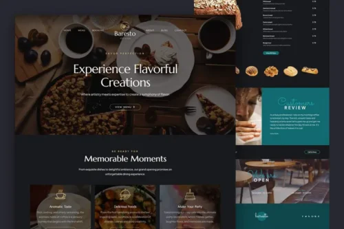 Mua Cafe Bar and Restaurant Website Template - Baresto giá rẻ