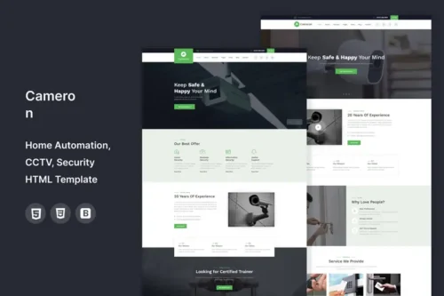 Mua Cameron - Home Automation, CCTV HTML Template giá rẻ