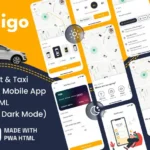 Car Rental and Taxi Booking Mobile App PWA HTML