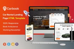Mua Carbook - Car Rental Landing Page HTML Template giá rẻ