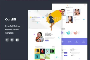 Mua Cardiff Colorful Minimal Portfolio HTML Template giá rẻ