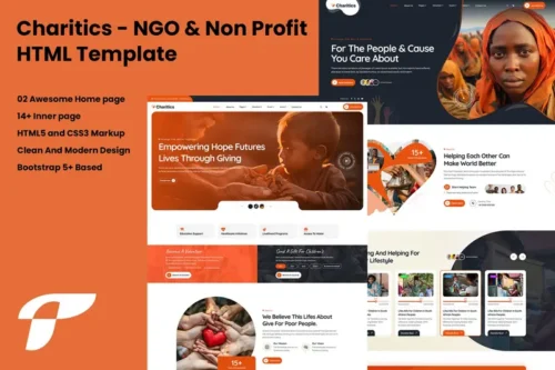 Mua Charitics - NGO & Non Profit HTML Template giá rẻ