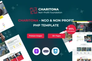 Mua Charitona - Charity & Nonprofit PHP Template giá rẻ