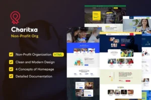 Mua Charitxa | Multipurpose Nonprofit HTML Template giá rẻ