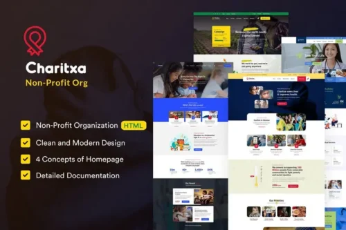 Mua Charitxa | Multipurpose Nonprofit HTML Template giá rẻ