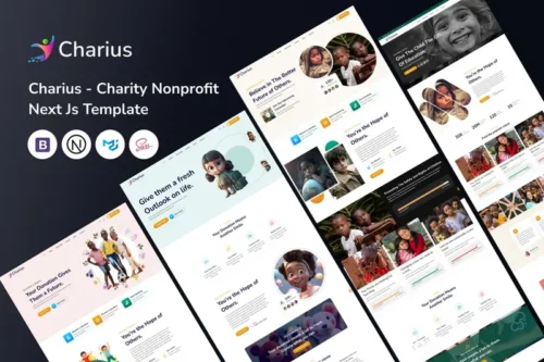 Mua Charius - Charity Nonprofit Next Js Template giá rẻ