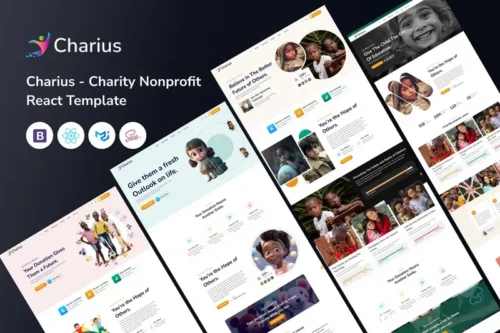 Mua Charius - Charity Nonprofit React Template giá rẻ