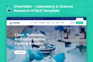 Mua Chemlabs – Laboratory & Science HTML5 Template giá rẻ