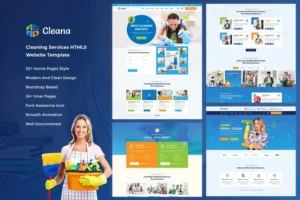 Mua Cleana - Cleaning Services HTML5 Website Template giá rẻ