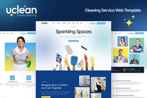Mua Cleaning Service Bootstrap Template - Uclean giá rẻ