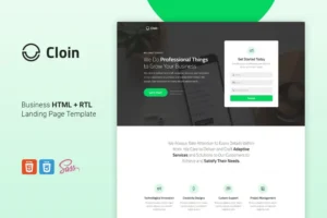 Mua Cloin - HTML Landing Page Template + RTL giá rẻ