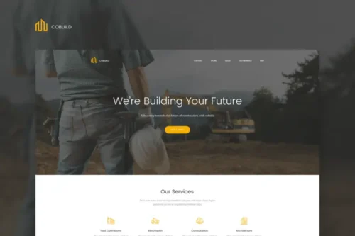Mua Cobuild - Construction Landing Page Html Template giá rẻ