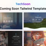 Coming Soon HTML Tailwind Template – Techsoon