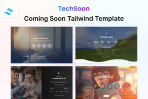 Mua Coming Soon HTML Tailwind Template - Techsoon giá rẻ