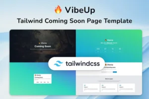 Mua Coming Soon HTML Tailwind Template - VibeUp giá rẻ