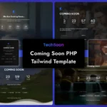 Coming Soon Tailwind CSS 3 PHP Template – Techsoon