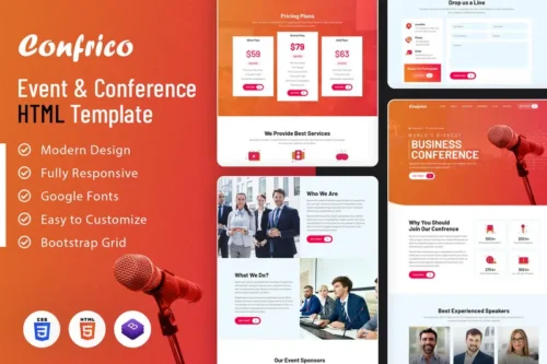 Mua Confrico - Event & Conference HTML Template giá rẻ
