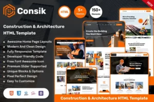 Mua Consik - Construction & Architecture HTML Template giá rẻ