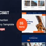 Const – Construction React Template