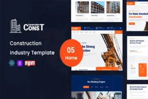 Mua Const - Construction React Template giá rẻ