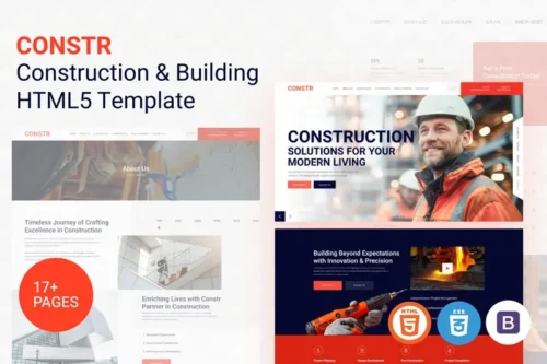 Mua Constr - Construction & Building HTML Template giá rẻ