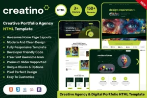 Mua Creatino – Creative Agency Portfolio HTML Template giá rẻ