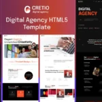 Cretio – Digital Agency HTML Template