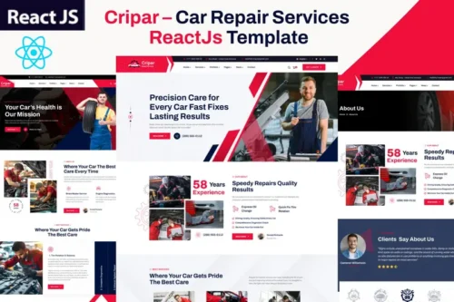 Mua Cripar – Car Repair Services ReactJs Template giá rẻ