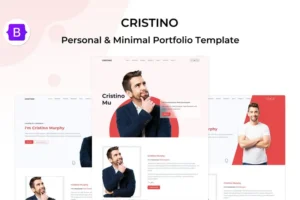 Mua Cristino - Personal Portfolio Template + Dark giá rẻ