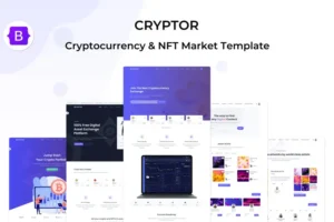 Mua Cryptor - Cryptocurrency & NFT Market Template giá rẻ