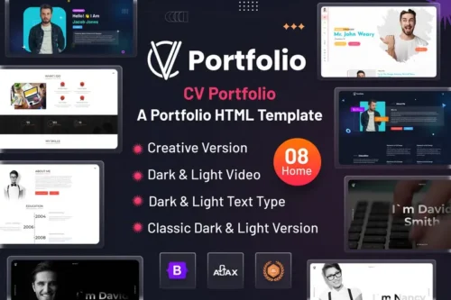 Mua CV Portfolio - Portfolio HTML Template giá rẻ