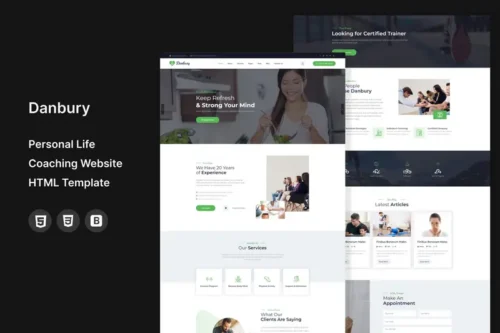Mua Danbury - Life Coaching Website HTML Template giá rẻ