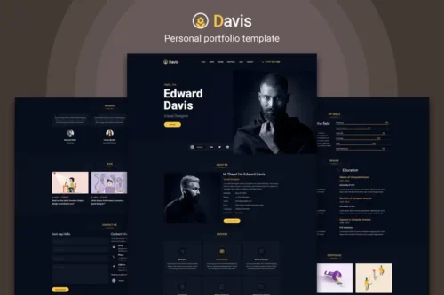 Mua Davis - Personal portfolio template giá rẻ
