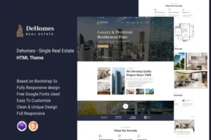 Mua Dehomes - Single Real Estate HTML Template giá rẻ