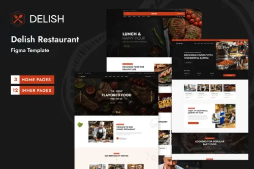 Mua Delish – Restaurant Cafe Figma Template giá rẻ