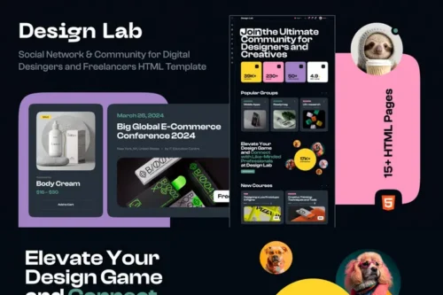 Mua Design Lab - Freelancers Community HTML Template giá rẻ