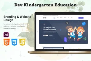 Mua Dev Kindergarten Education Template Vue & React JS giá rẻ